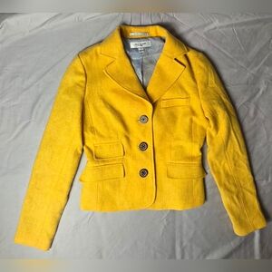 Paul & Joe  For Target  Mustard Yellow Shetland Wool Blazer Size Small